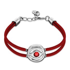 Кожаный браслет женский с серебром и цирконием UNOde50 Ser Intuitiva