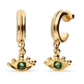 Золотые серьги женские с цирконием Глаз UNOde50 Ser Intuitiva