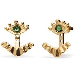 Золотые серьги женские с цирконием Глаз UNOde50 Ser Intuitiva