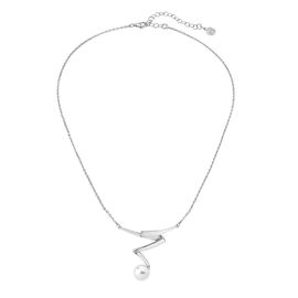 Серебряное колье с подвеской из белого жемчуга  Majorica Chasse