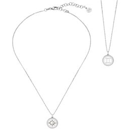 Серебряное колье с подвеской из жемчуга Мабэ Близнецы Majorica Zodiac