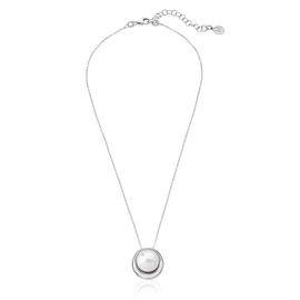 Серебряное колье с подвеской из органического жемчуга  Majorica Margot