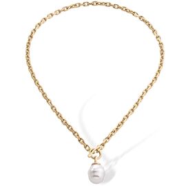 Золотое колье с барочным жемчугом Majorica Modern Metals