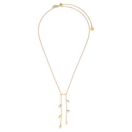 Золотое колье с подвесками и жемчугом Majorica Romea