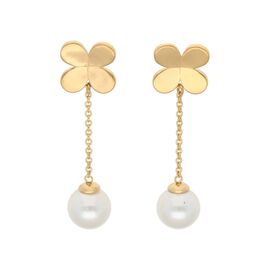 Золотые серьги с органическим жемчугом Majorica Ayanti