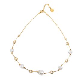 Золотое колье с жемчугом Majorica Timeless