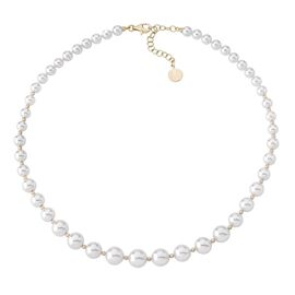 Золотое колье из органического жемчуга Majorica Essential