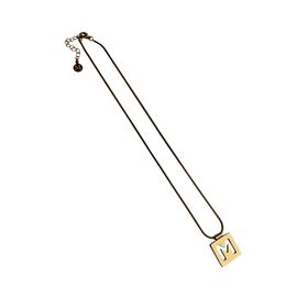 Золотое колье женское с подвеской Majorica Alphabet