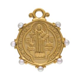 Золотой кулон с жемчугом Majorica Talisman