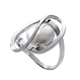 Серебряное кольцо женское с органическим жемчугом Embrace Majorica