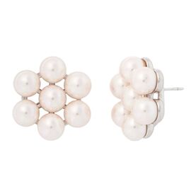 Серебряные серьги женские с жемчугом Majorica Kate