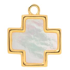 Золотая подвеска с перламутром Majorica Pearl charms