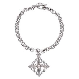 Серебряный браслет цепочка с жемчугом Majorica Calatrava