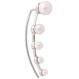 Серебряные серьги каффы с жемчугом Majorica Dangle