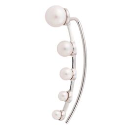 Серебряные серьги каффы с жемчугом Majorica Dangle