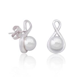 Серебряные серьги женские с жемчугом Majorica Duna