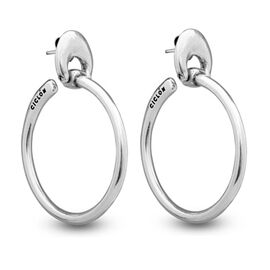 Серебряные серьги кольца Ciclon Balance