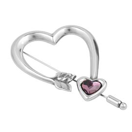 Серебряная брошь с муранским стеклом Ciclon Cuore