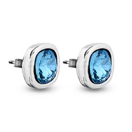 Серебряные серьги гвоздики с кристаллами Сваровски Ciclon Solitarios