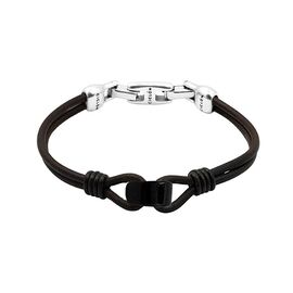 Кожаный браслет с серебряными вставками Ciclon Otto, Размер (мм): 215