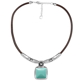 Серебряное колье женское с муранским стеклом Ciclon Kubik