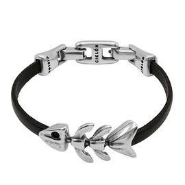 Кожаный браслет на руку с серебром Ciclon Pezcaito, Размер (мм): 190-195