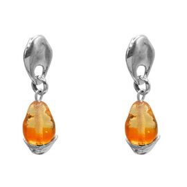 Серебряные серьги с муранским стеклом Ciclon Liquid