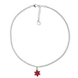 Серебряное колье женское с муранским стеклом Ciclon Flora