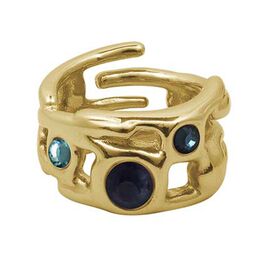 Золотое кольцо с муранским стеклом Ciclon Hanae