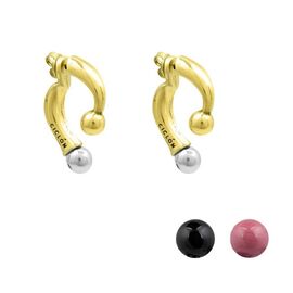 Золотые серьги с муранским стеклом Ciclon Change