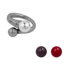 Кольцо женское с муранским стеклом Ciclon Camaleonica Rutenio, Размер (мм): 17,8-18,4