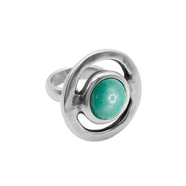 Серебряное кольцо женское с муранским стеклом Ciclon Estilo, Размер (мм): 17,8-18,4