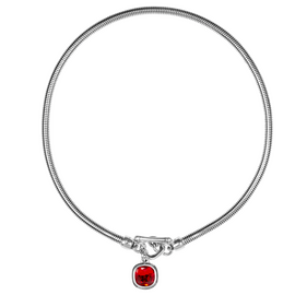 Серебряное колье с кристаллом Сваровски Ciclon Solitario