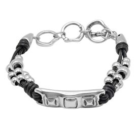 Кожаный браслет с серебром Ciclon Mini Stile