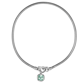 Серебряное колье с кристаллом Сваровски Ciclon Solitario