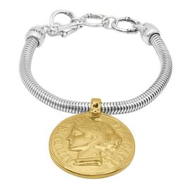 Серебряный браслет женский с золотой подвеской Ciclon Emilie