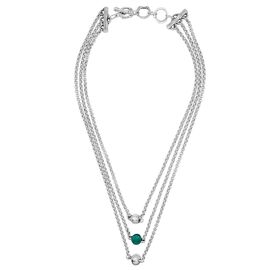 Серебряное колье с муранским стеклом Ciclon Spheric