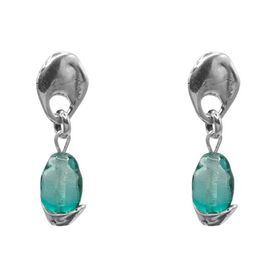 Серебряные серьги с муранским стеклом Ciclon Liquid