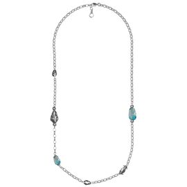 Серебряное колье с муранским стеклом Ciclon Liquid, Размер (мм): 800-900