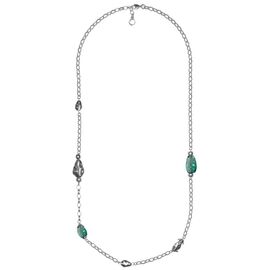 Серебряное колье с муранским стеклом Ciclon Liquid