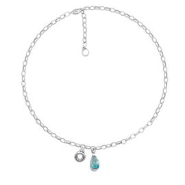 Серебряное колье с муранским стеклом Ciclon Liquid, Размер (мм): 400-470