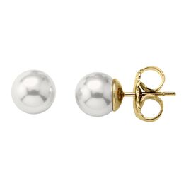 Золотые серьги с органическим жемчугом Majorica Classic