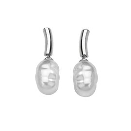 Серебряные серьги c жемчугом Majorica Baroque