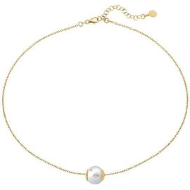 Золотое колье с подвеской из органического жемчуга Majorica Basic