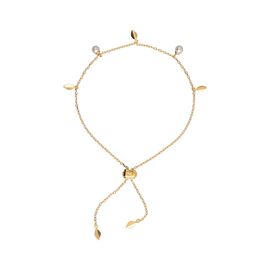 Золотой браслет цепочка с подвесками Majorica Romea