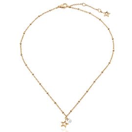 Золотое колье с подвесками и жемчугом Majorica Rock Star