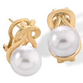 Золотые серьги с жемчугом Majorica Tu Y Yo