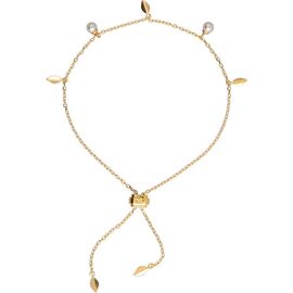 Золотой браслет цепочка с подвесками Majorica Romea