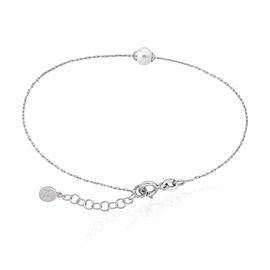 Серебряный браслет тонкий с органическим жемчугом Majorica