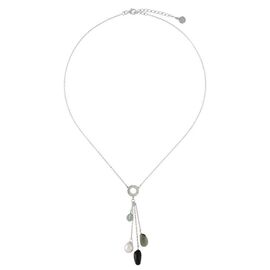 Серебряное колье с жемчугом и муранским стеклом Majorica Murano